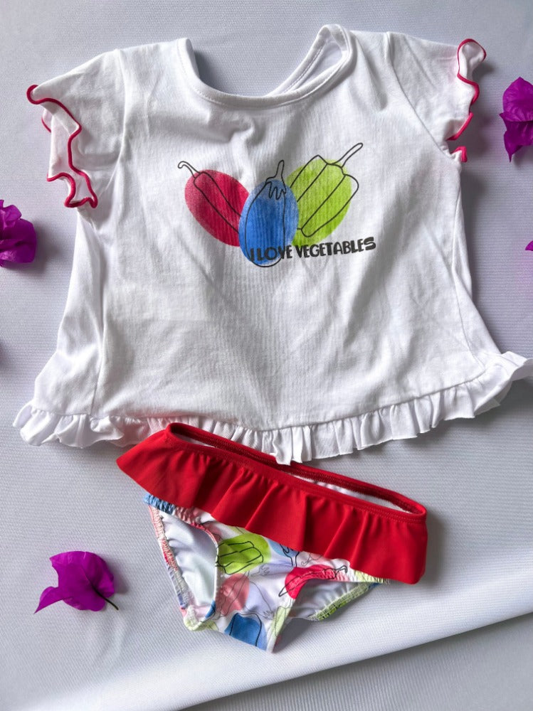 CONJUNTO PLAYERA VEGETALES Y CALZON