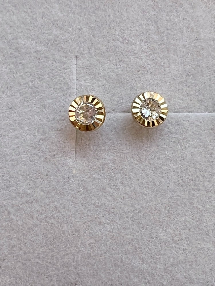 Arete circulo diamantado 3mm 10k